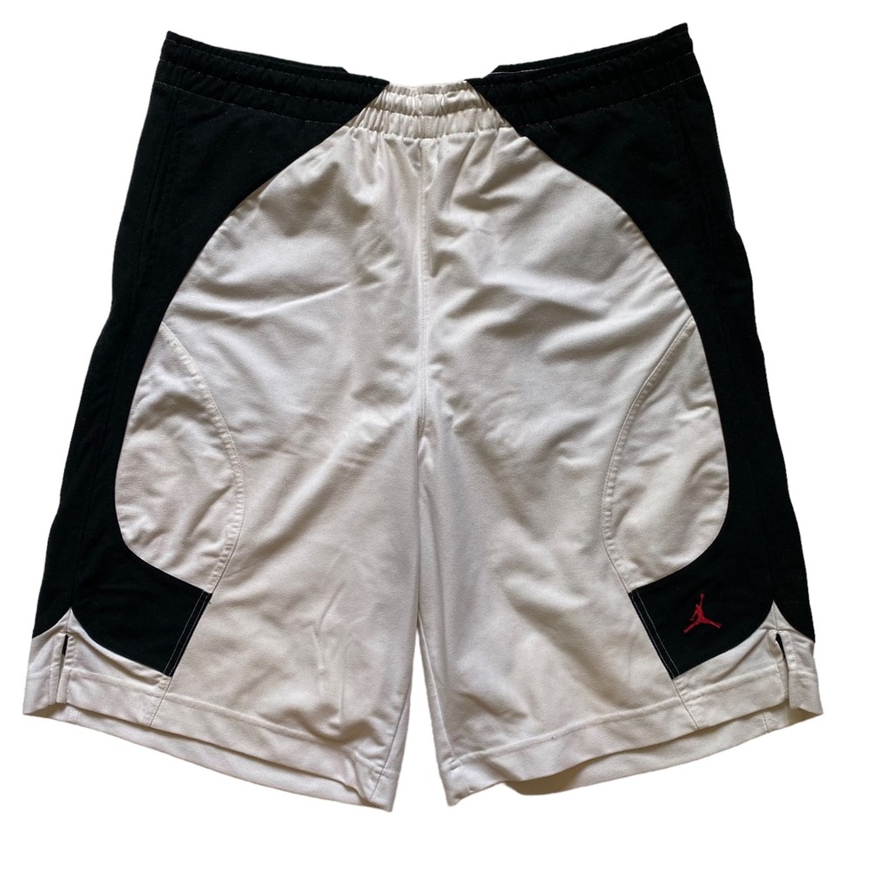 Jordan men’s black and white basketball shorts with elastic/drawstring waist